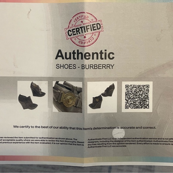 Burberry Wedge Leather Ankle Boots 🔥GUC🔥 Cert. Authentic Sz 38 (US 7) - Picture 10 of 10